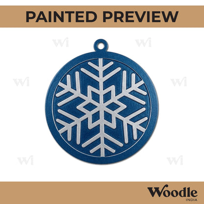 Snowflake Christmas Ornament Two Layered Base MDF Design 4