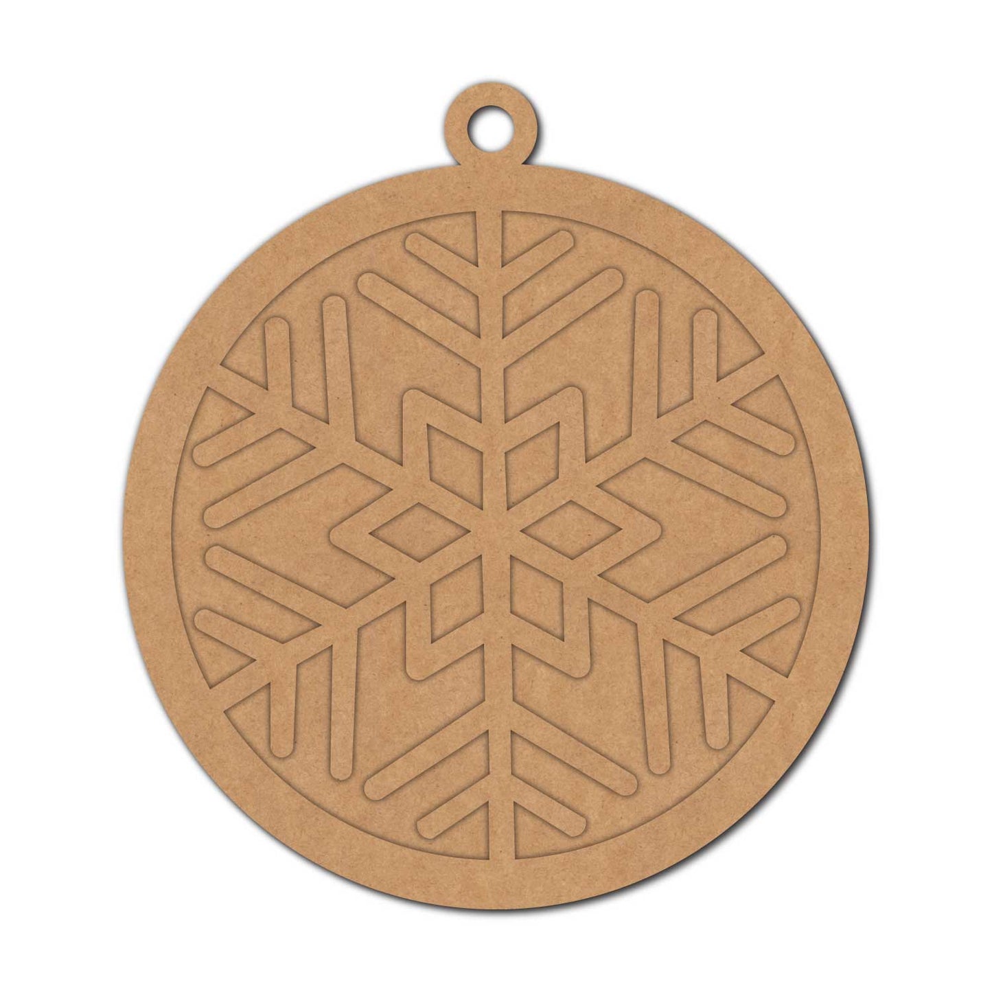 Snowflake Christmas Ornament Two Layered Base MDF Design 4