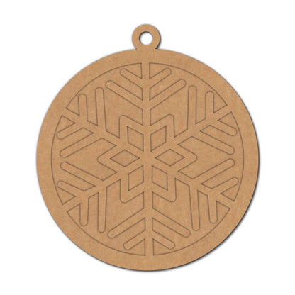 Snowflake Christmas Ornament Two Layered Base MDF Design 4