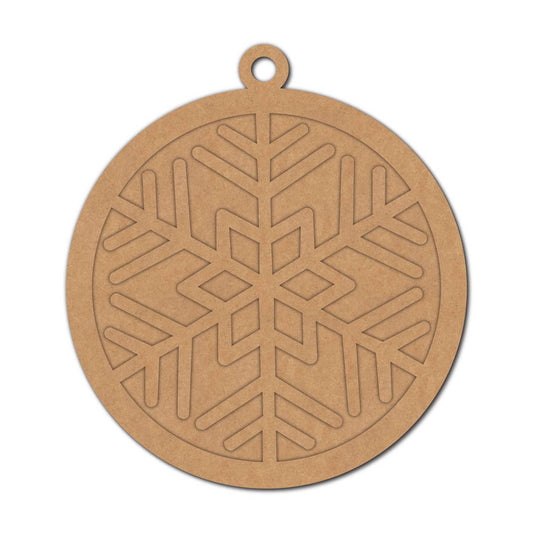 Snowflake Christmas Ornament Two Layered Base MDF Design 4