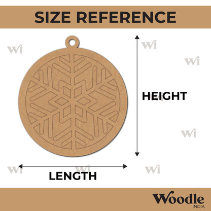 Snowflake Christmas Ornament Two Layered Base MDF Design 4