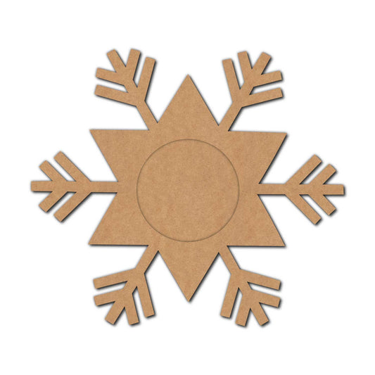 Snowflake Diya Tealight Holder MDF Design 1