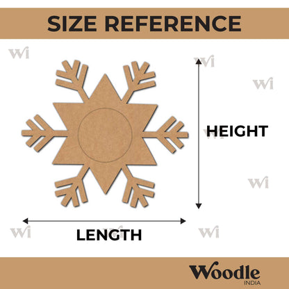 Snowflake Diya Tealight Holder MDF Design 1
