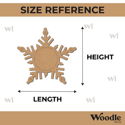 Snowflake Diya Tealight Holder MDF Design 2
