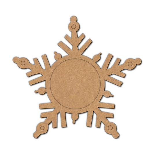 Snowflake Diya Tealight Holder MDF Design 2