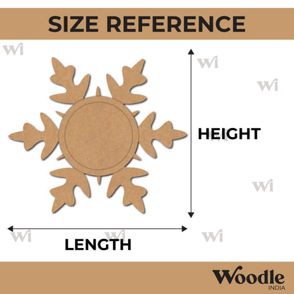 Snowflake Diya Tealight Holder MDF Design 3