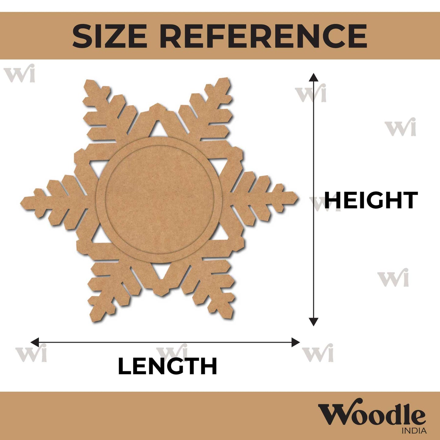 Snowflake Diya Tealight Holder MDF Design 4