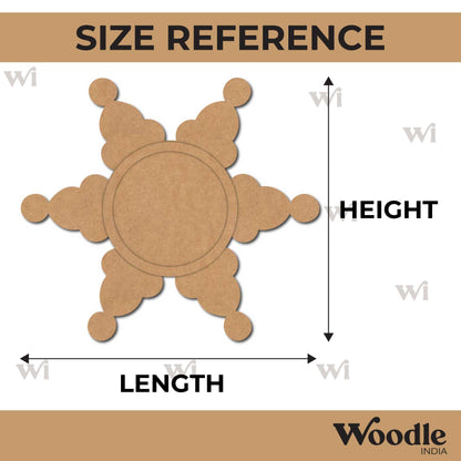 Snowflake Diya Tealight Holder MDF Design 5