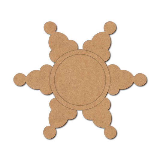 Snowflake Diya Tealight Holder MDF Design 5