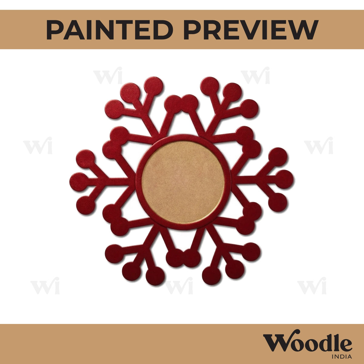 Snowflake Diya Tealight Holder MDF Design 6