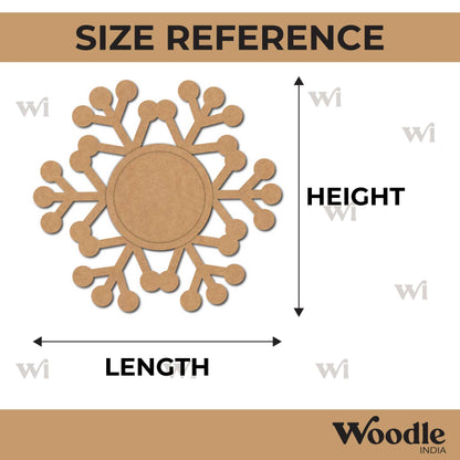 Snowflake Diya Tealight Holder MDF Design 6