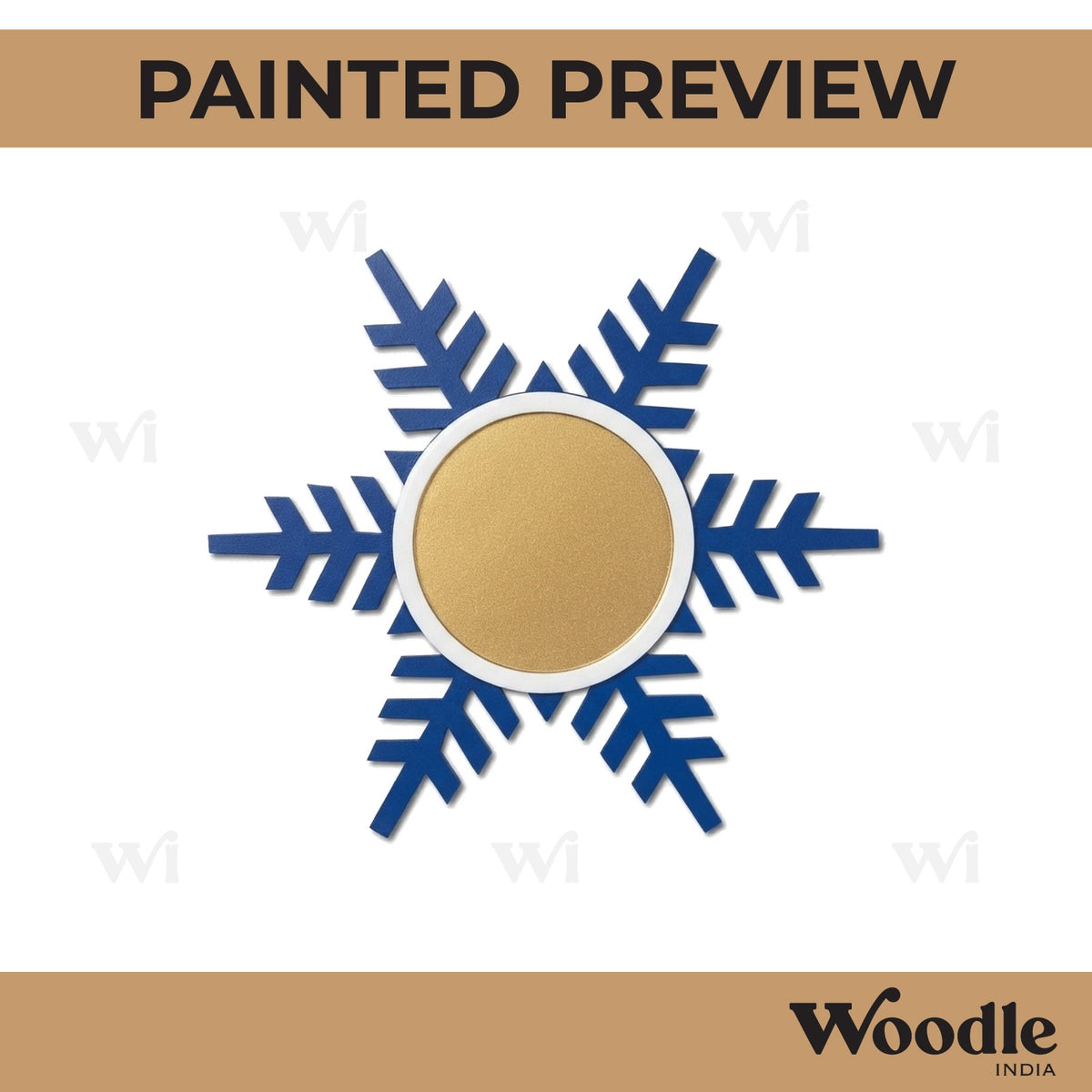 Snowflake Diya Tealight Holder MDF Design 7