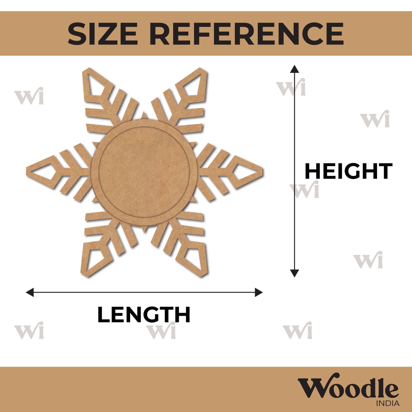 Snowflake Diya Tealight Holder MDF Design 8