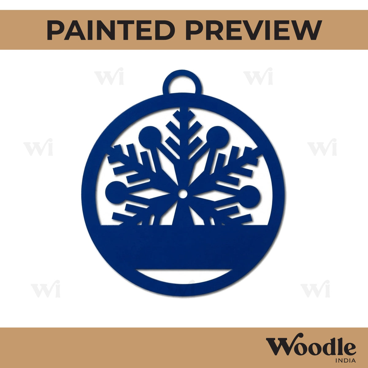 Snowflake Christmas Ornament Cutout MDF Design 10