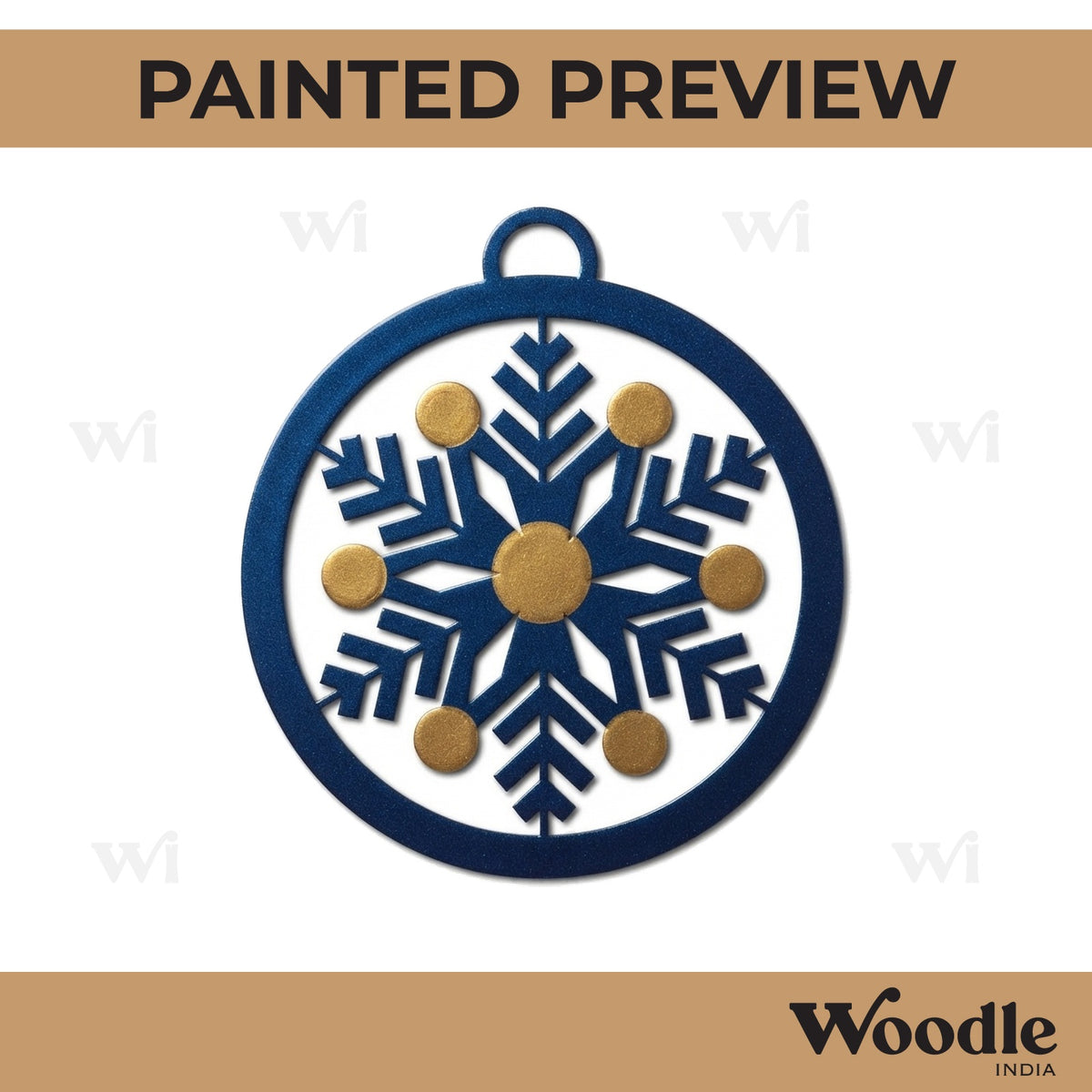 Snowflake Christmas Ornament Cutout MDF Design 11
