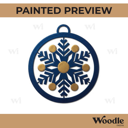Snowflake Christmas Ornament Cutout MDF Design 11