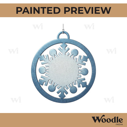 Snowflake Christmas Ornament Cutout MDF Design 12