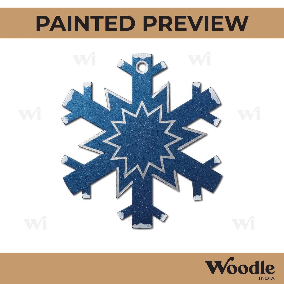 Snowflake Christmas Ornament Cutout MDF Design 9