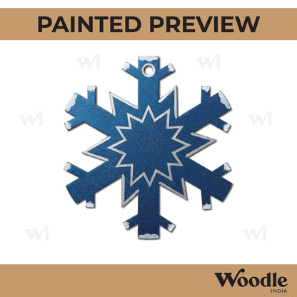 Snowflake Christmas Ornament Cutout MDF Design 9