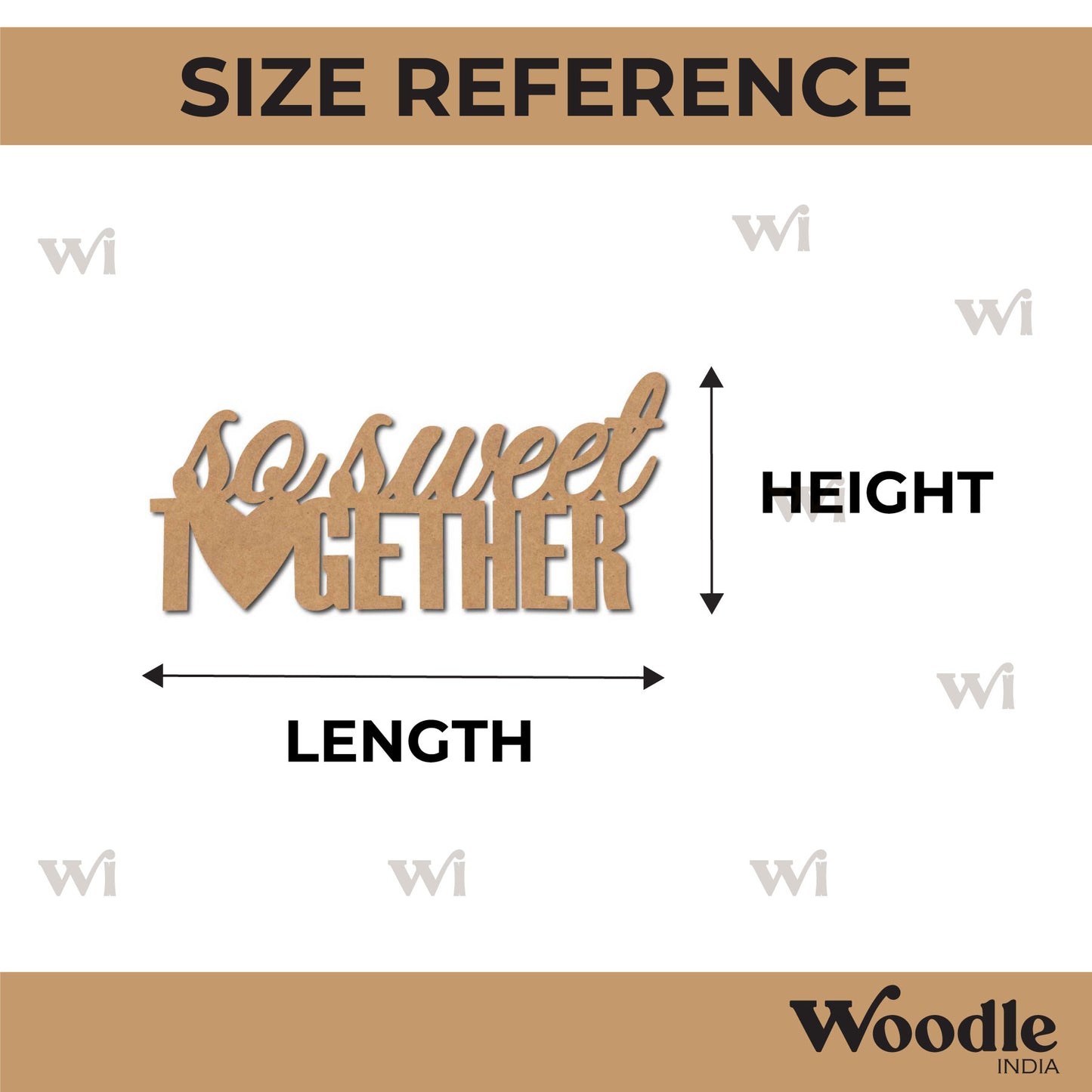 So Sweet Together Cutout MDF Design 1