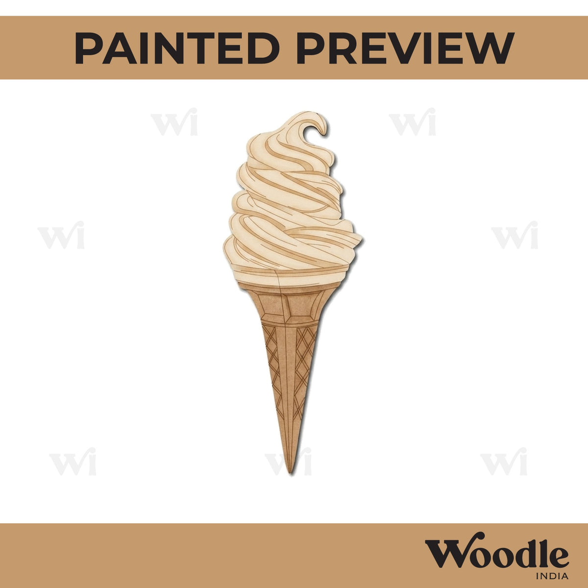 Softy Ice Cream Pre Marked MDF Design 1