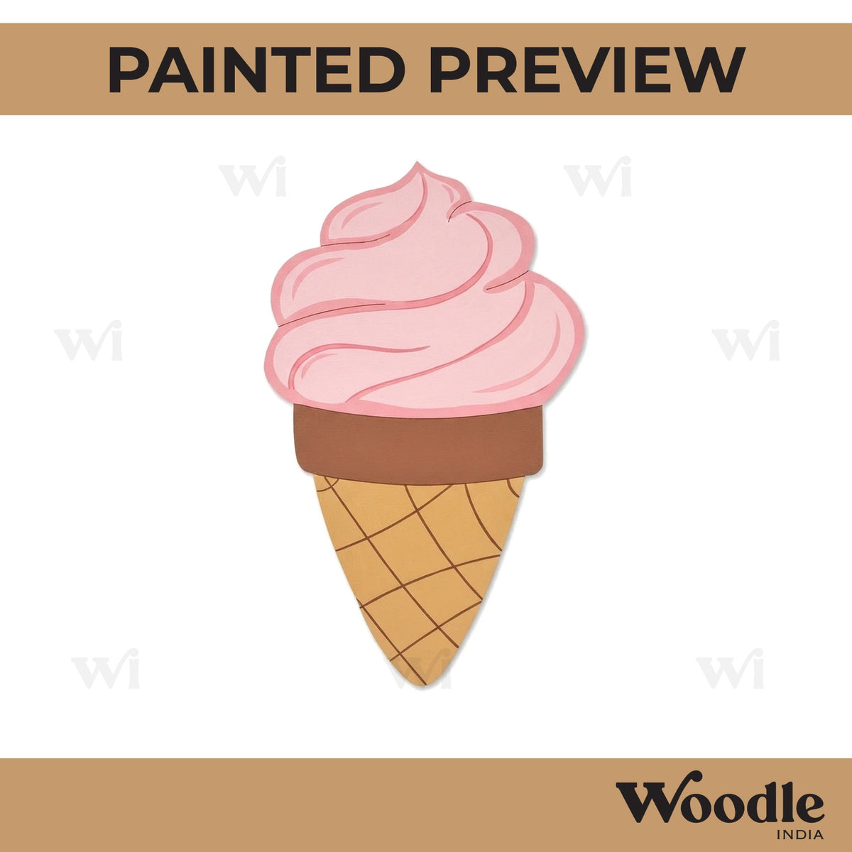 Softy Ice Cream Pre Marked MDF Design 2