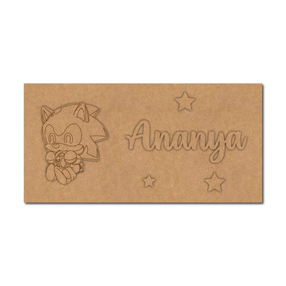 Sonic Kids Nameplate MDF Design 1