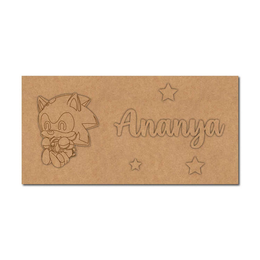 Sonic Kids Nameplate MDF Design 1