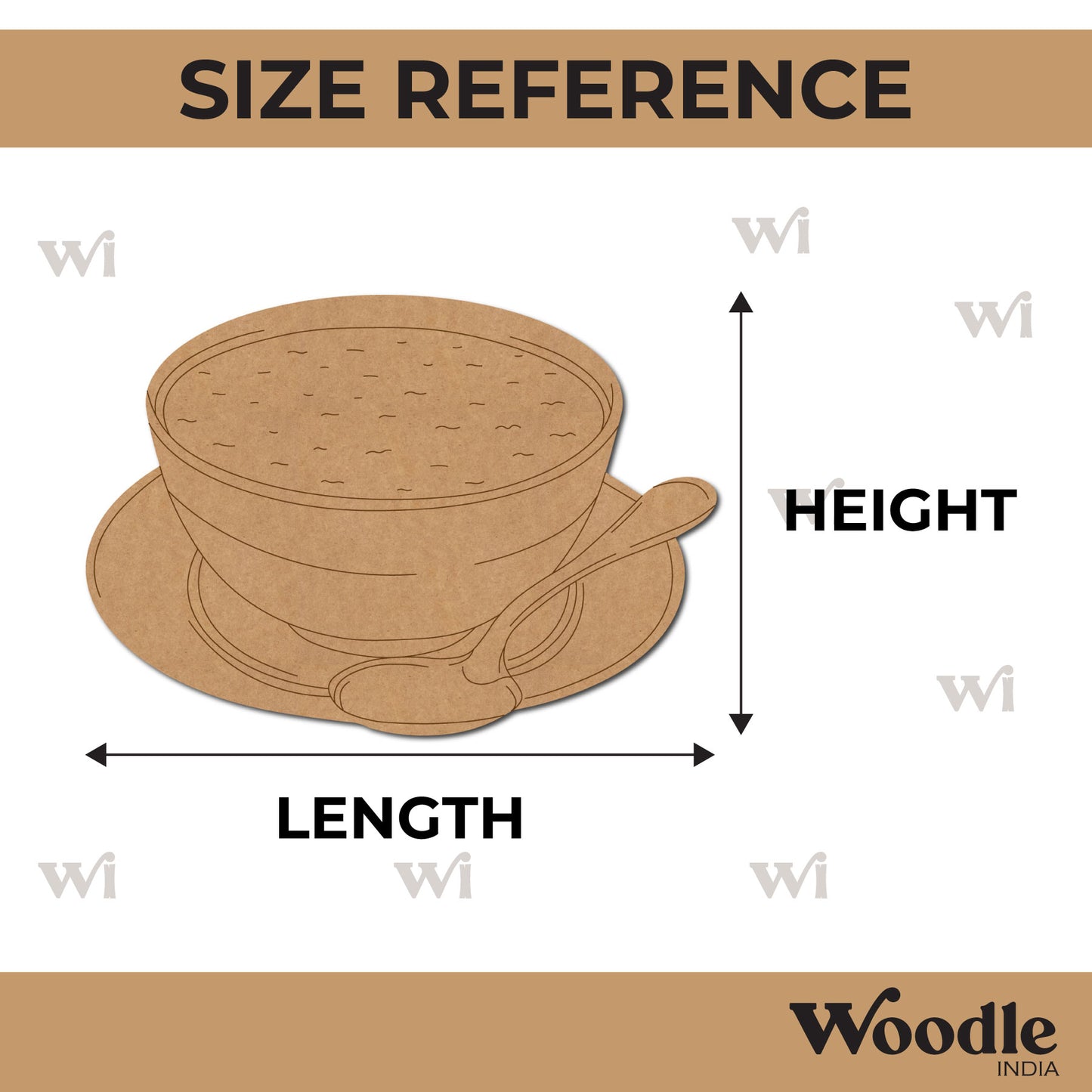 Soup Bowl With Spoon Pre Marked MDF Design 1