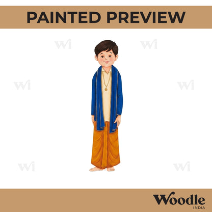 South Indian Boy Pre Marked MDF Design 1