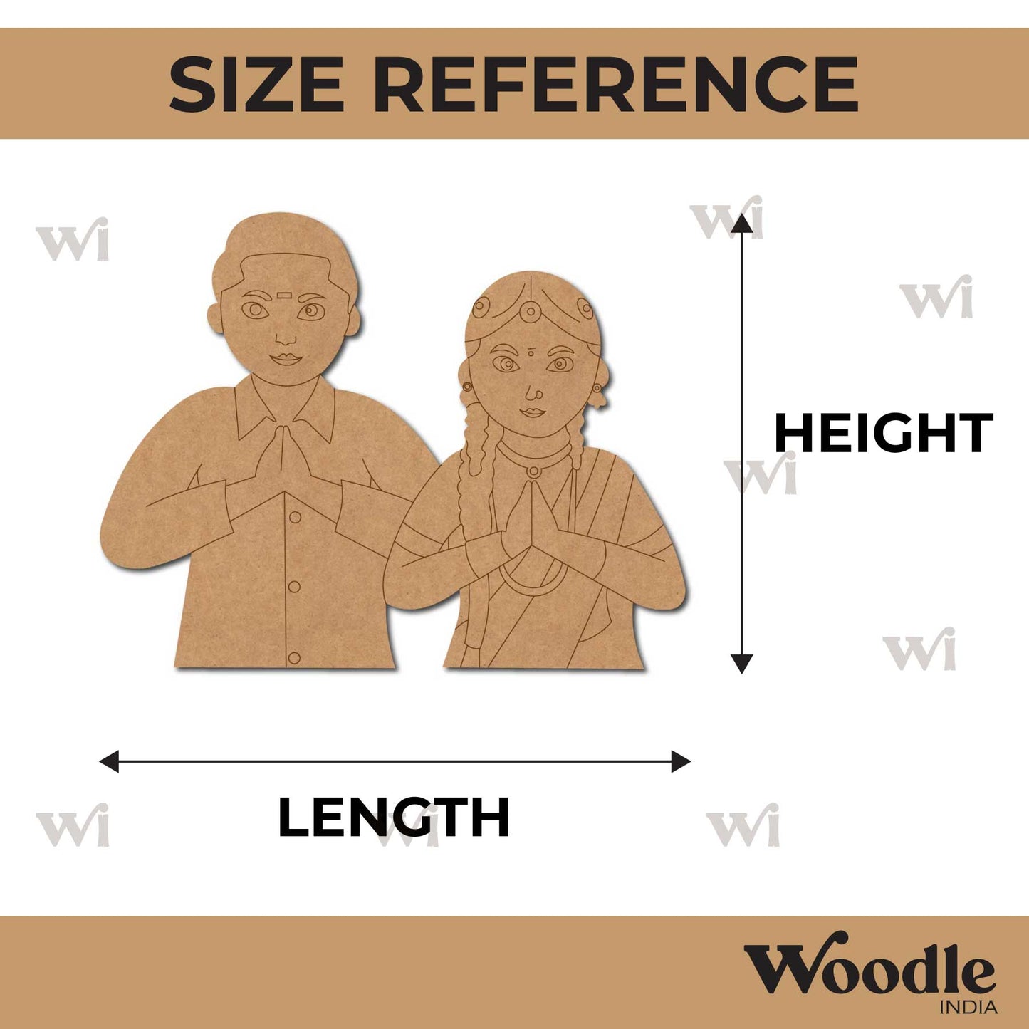 South Indian Couple Pre Marked MDF Design 3