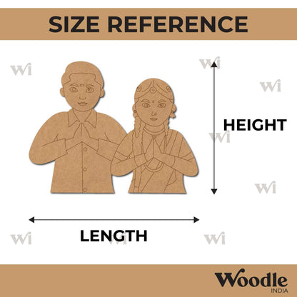 South Indian Couple Pre Marked MDF Design 3