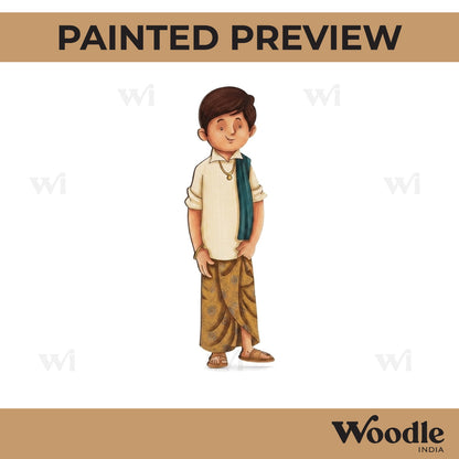 South Indian Man Pre Marked MDF Design 1