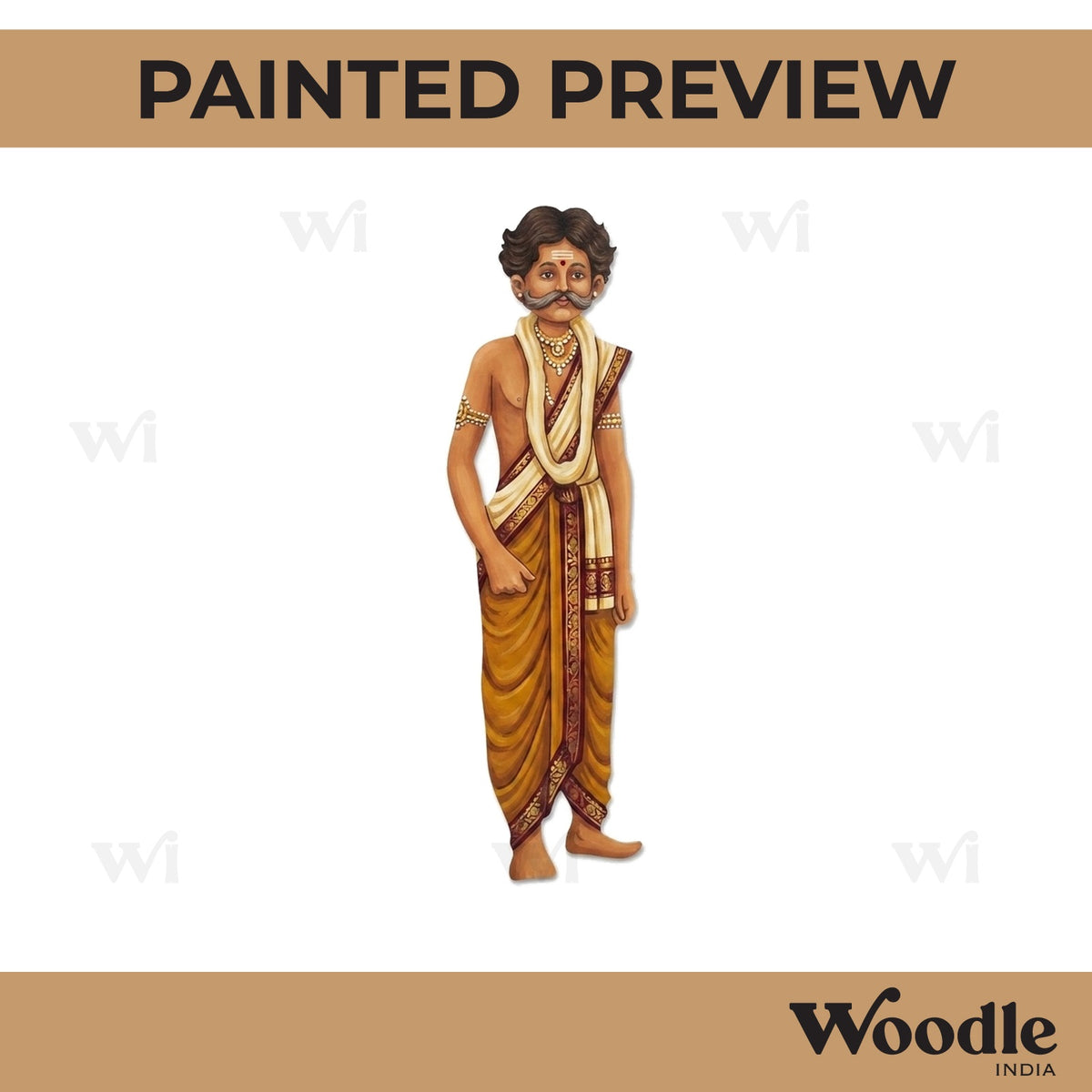 South Indian Man Pre Marked MDF Design 3