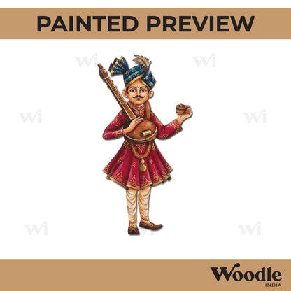 South Indian Village Singer Pre Marked MDF Design 1