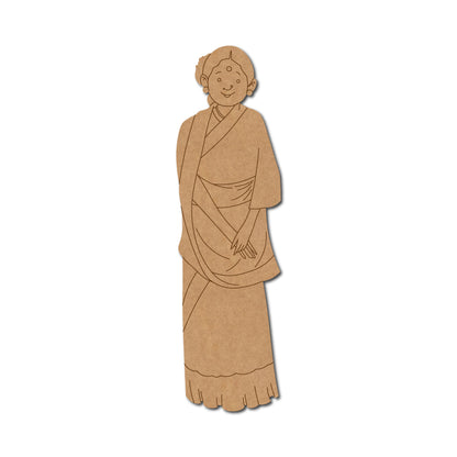 South Indian Woman Pre Marked MDF Design 3