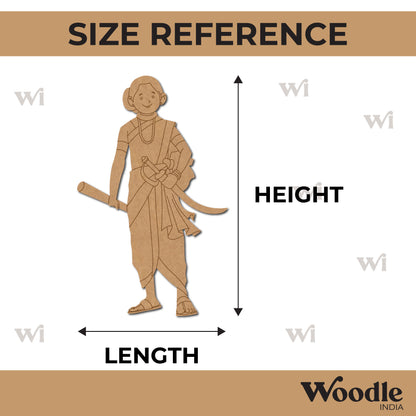 South Indian Woman With Sword Pre Marked MDF Design 1