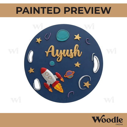 Space Nameplate MDF Design 12
