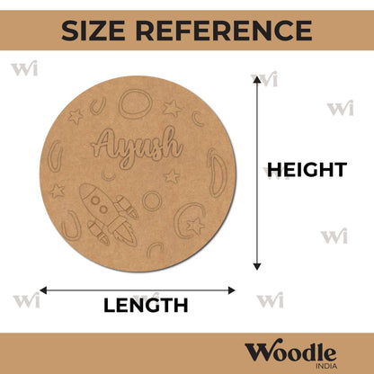 Space Nameplate MDF Design 12
