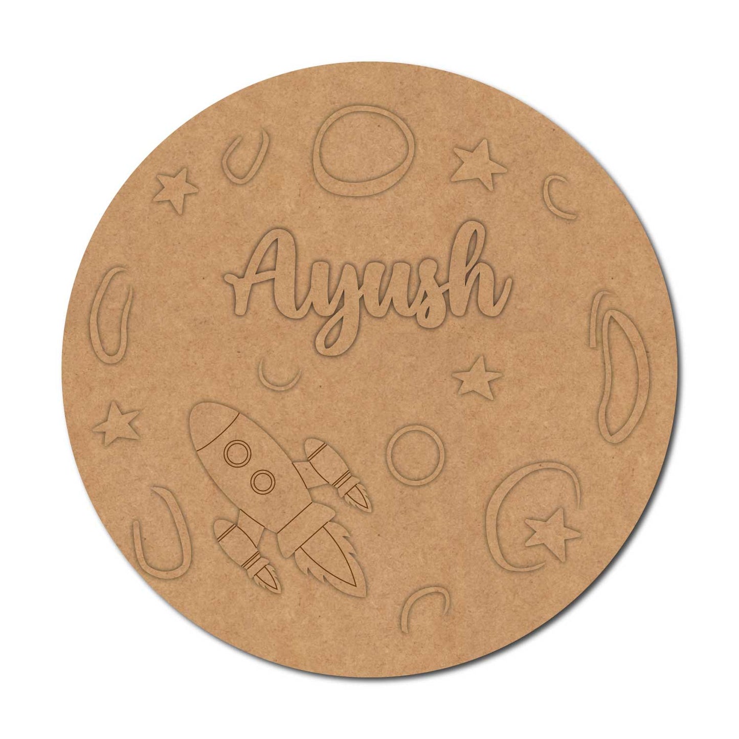 Space Nameplate MDF Design 12