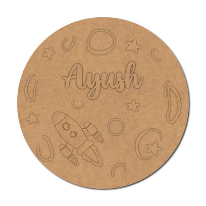 Space Nameplate MDF Design 12