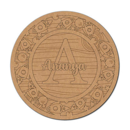 Space Nameplate MDF Design 14