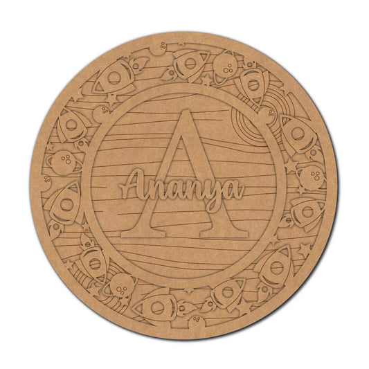 Space Nameplate MDF Design 14
