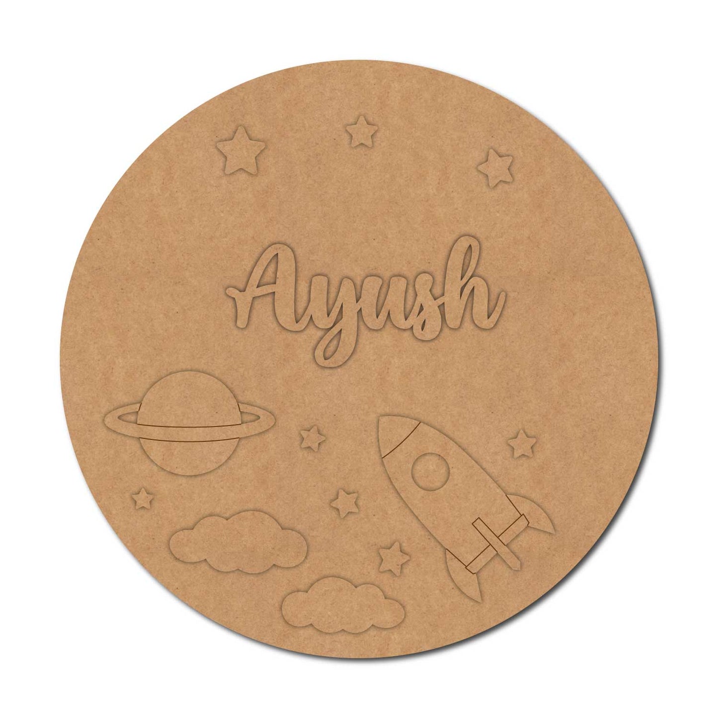 Space Nameplate MDF Design 15
