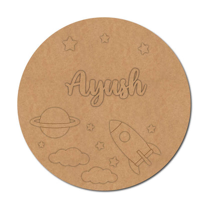 Space Nameplate MDF Design 15