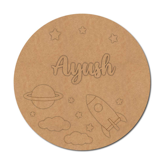 Space Nameplate MDF Design 15