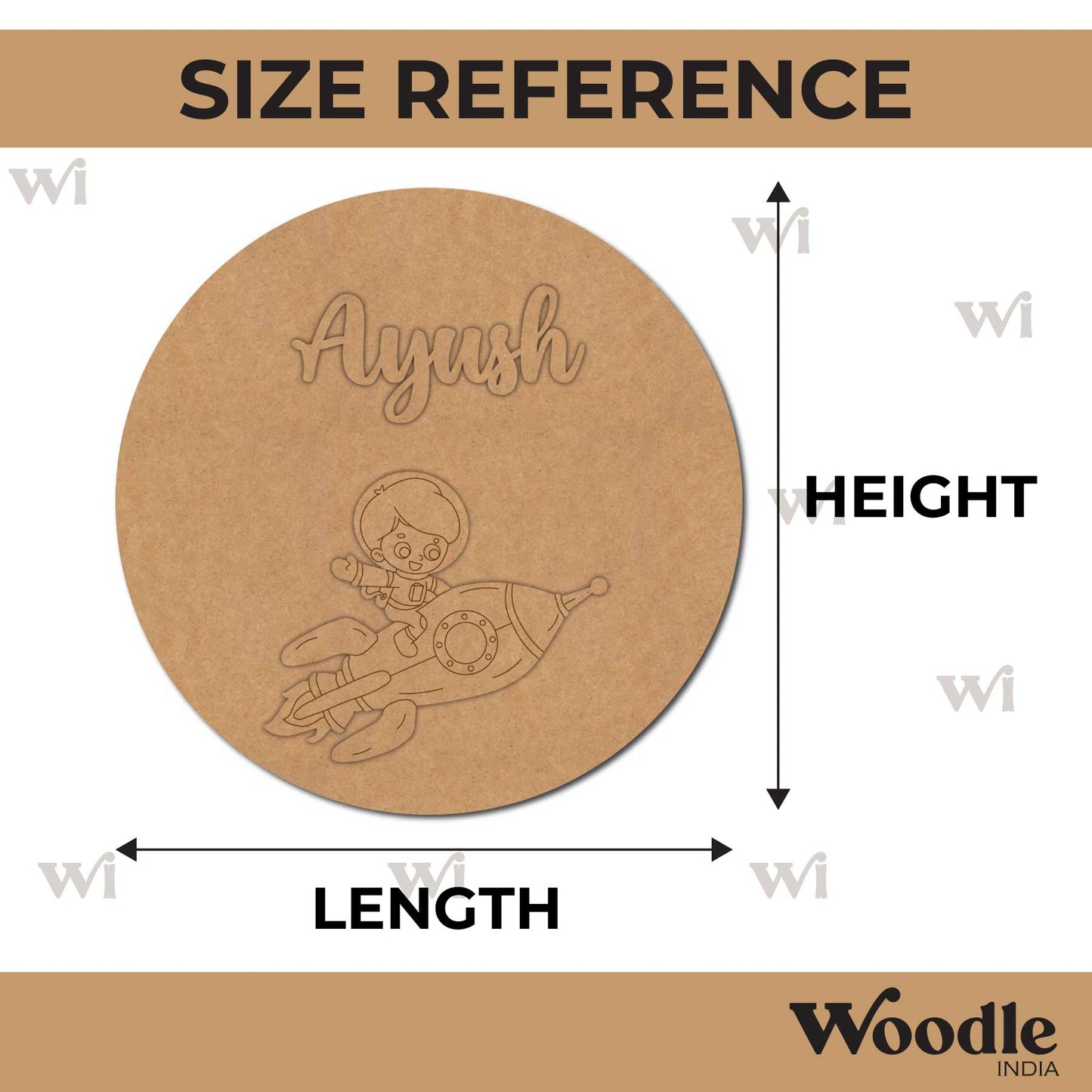 Space Nameplate MDF Design 16