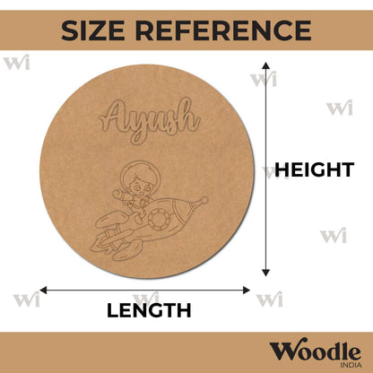 Space Nameplate MDF Design 16