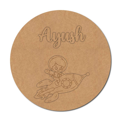 Space Nameplate MDF Design 16