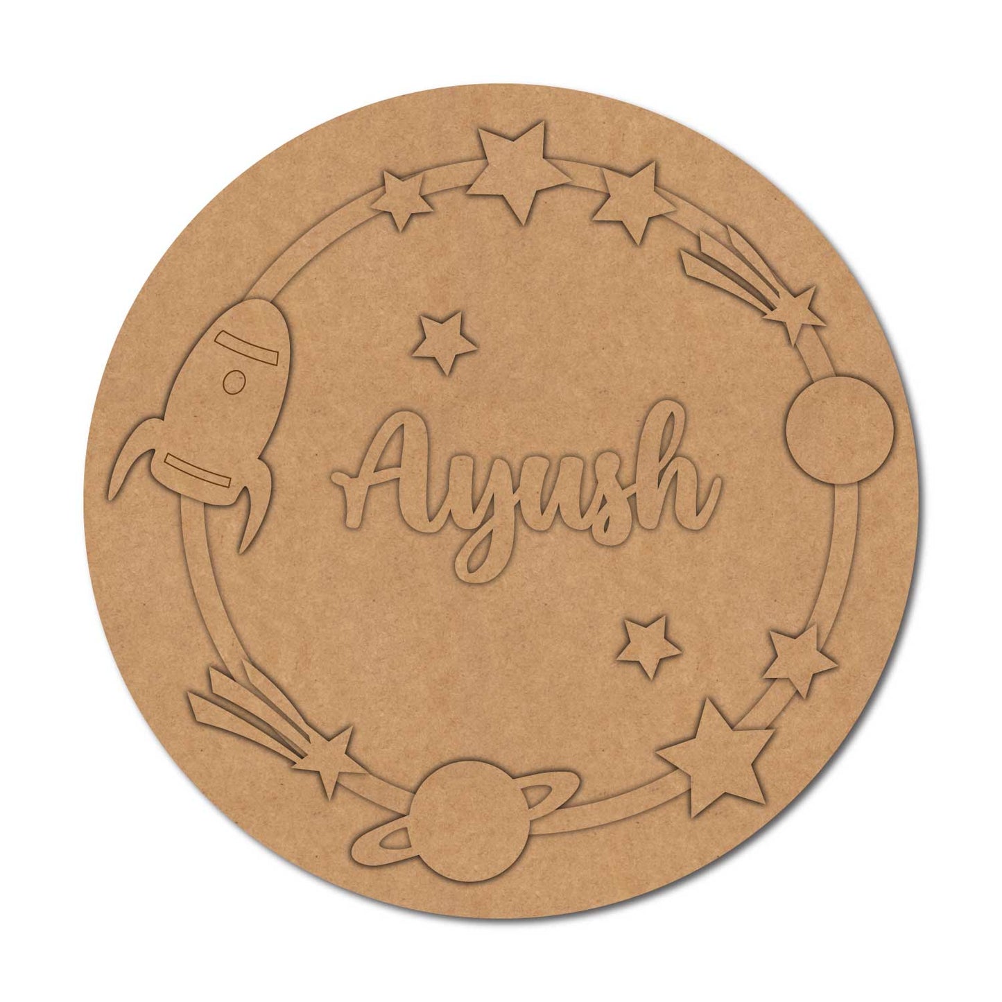 Space Nameplate MDF Design 18